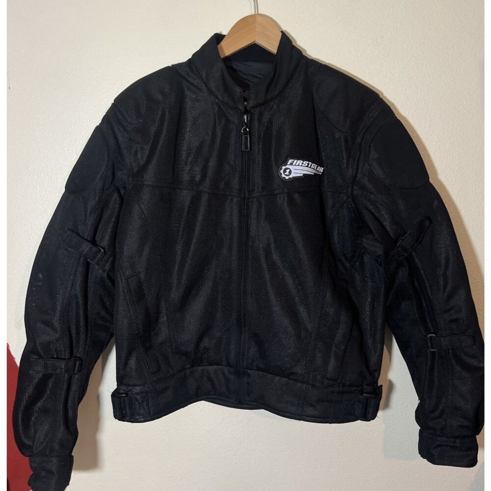 First Gear Women's Black Motorcycle Jacket - Size Medium